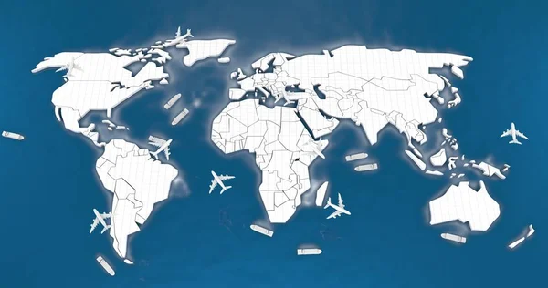 Logisztikai világtérképet. — Stock Fotó