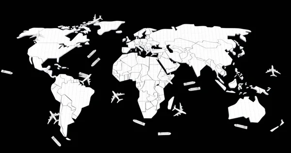 Logisztikai világtérképet. — Stock Fotó