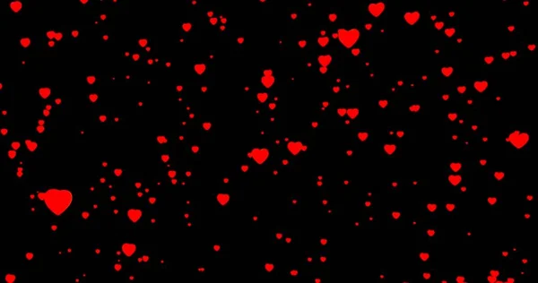 Viele rote Herzen auf Hintergrund — Stockfoto