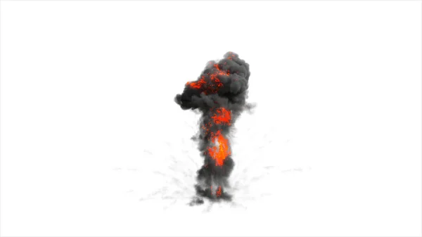 Bomb Explosion Fire Bang Big Explosion Explosion Nuclear Bomb Isolated — Stock Photo, Image