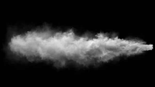 黑色背景下孤立的白烟污染 3D渲染 — 图库照片