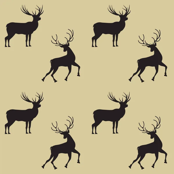 De twee herten patroon op een lichte achtergrond - kunst abstract creatieve moderne vectorillustratie — Stockvector