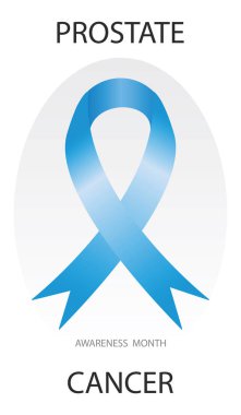 Farkındalık Blue Ribbon, dünya Prostat Kanser günü - vektör sanat çizim.