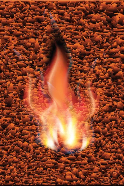 Fire on bright abstract original background - art creative modern illustration vector — Stock Vector