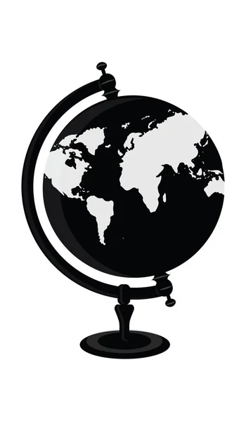 Globe - icône, - isolé sur fond blanc - vecteur d'art — Image vectorielle