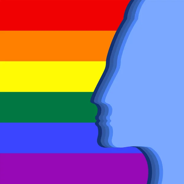 Pride Rainbow Flag Lgbt Movement Osoby Vícevrstvé Barevné Ilustrace Vektor — Stockový vektor