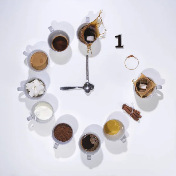 Reloj de café mañana — Foto de Stock
