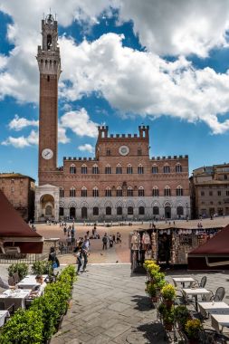 Piazza del Campo, siena, İtalya