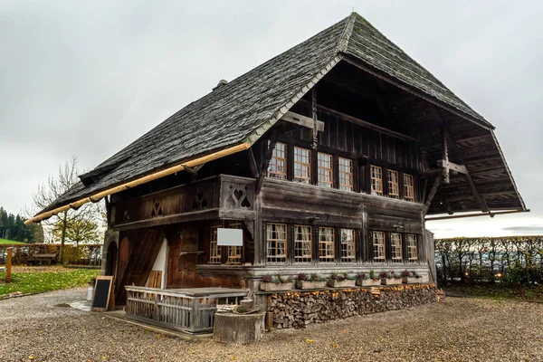 Traditional Farmhouse in Emmental valley in  Switzerland where the famous Emmental cheese is made
