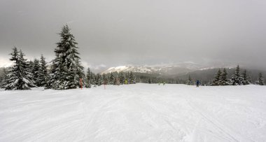 View of a ski resort piste on mount Kopaonik, Serbia