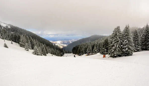 Vista Una Pista Esquí Monte Kopaonik Serbia — Foto de Stock