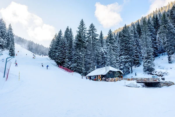 Kopaonik Serbien Januar 2020 Skifahrer Und Snowboarder Auf Einer Skipiste — Stockfoto