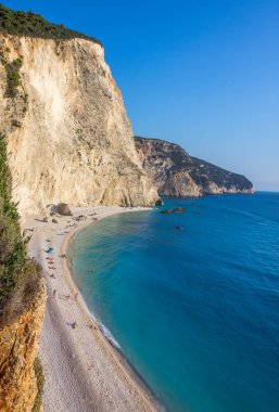 Porto katsiki Beach'te lefkada, Yunanistan