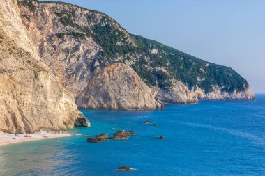 Porto katsiki Beach'te lefkada, Yunanistan