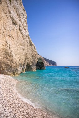 Porto katsiki Beach'te lefkada, Yunanistan