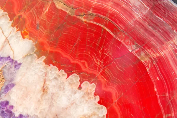 Red agate mineral — Stock Photo, Image