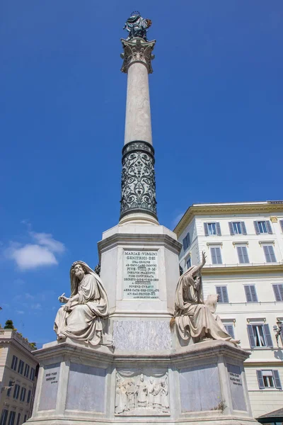 Kolumna Niepokalanego Poczęcia, Rzym, Włochy — Zdjęcie stockowe