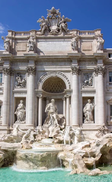 Detalhe da fonte de Trevi em Roma, Itália — Fotografia de Stock