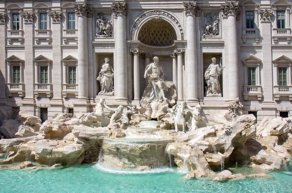 在罗马，意大利的特雷维喷泉从细节 — 图库照片