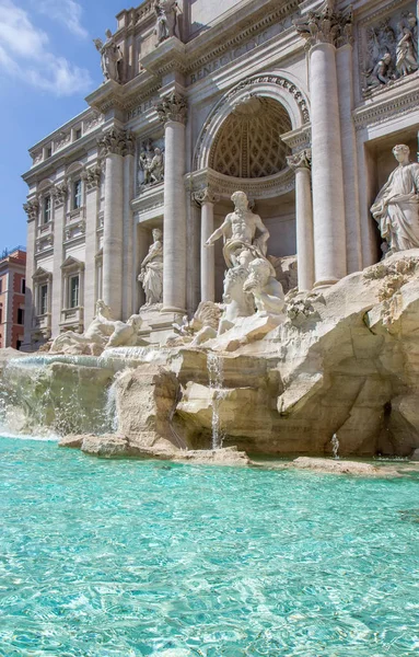 Detalj från Fontana di Trevi i Rom, Italien — Stockfoto