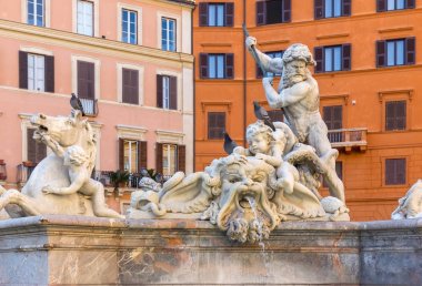 Neptün Çeşmesi, piazza navona, Roma, İtalya.