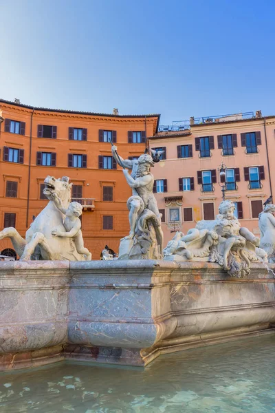 Neptunbrunnen in piazza navona, rom, italien. — Stockfoto