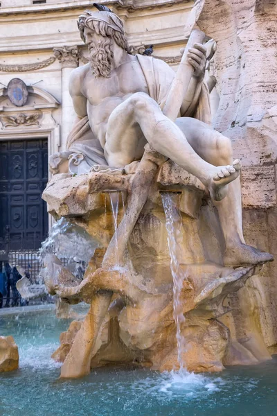 Fountain of the Four Rivers on the Piazza Navona, Rome