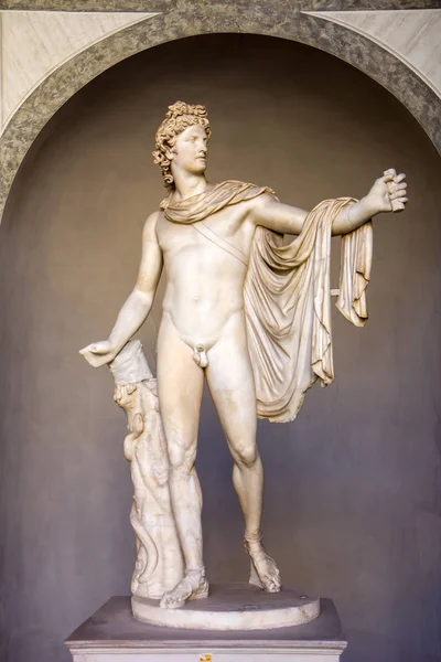 Ancienne Statue Apollo Belvedere Vatican Italie — Photo