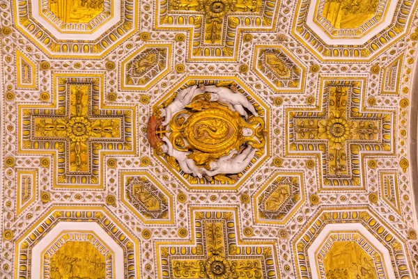 Plafond Basiliek Van Peter Kerk Vaticaanstad Rome — Stockfoto