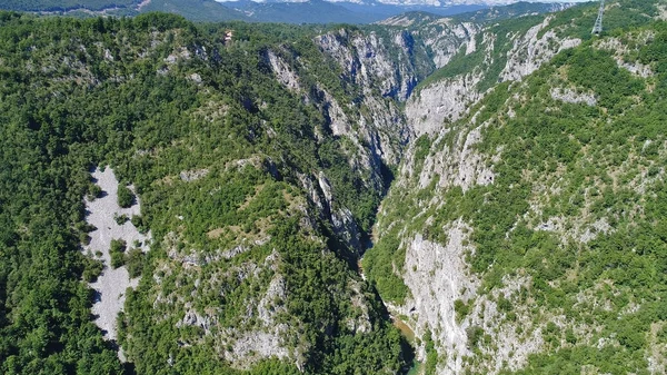 Veduta Aerea Sul Canyon Montagna Durmitor Montenegro — Foto Stock