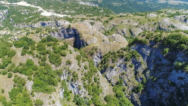 Vista Aérea Sobre Cânion Montanha Durmitor Montenegro — Fotografia de Stock