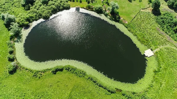 Luchtfoto Uitzicht Het Meer Durmitor Berg — Stockfoto