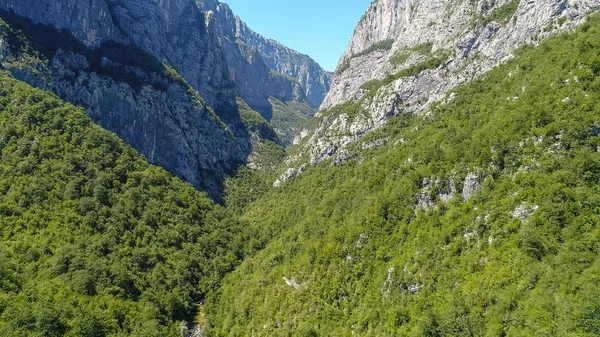 Vista Aérea Sobre Cânion Montanha Durmitor Montenegro — Fotografia de Stock