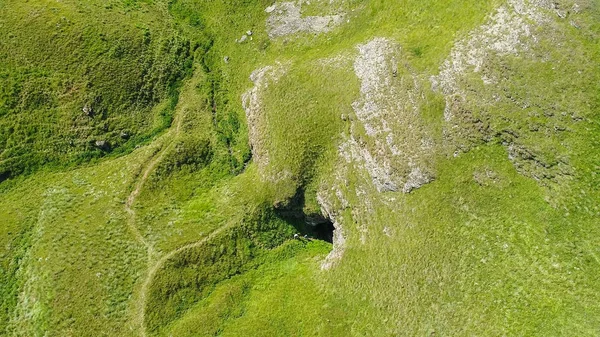 Luchtfoto Van Ondergrondse Rivier Ponor Stara Planina Berg Servië — Stockfoto