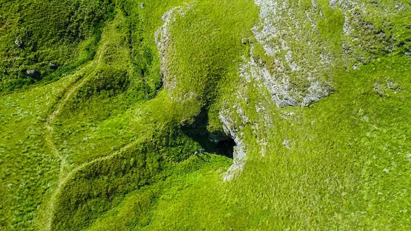 Vista Aérea Del Río Subterráneo Ponor Montaña Stara Planina Serbia — Foto de Stock