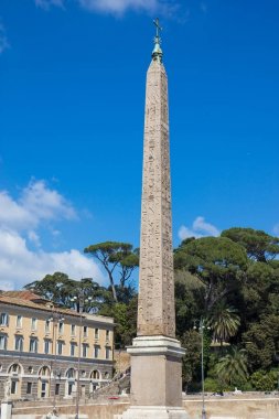 Piazza del Popolo, Roma, İtalya, Mısır Dikilitaş.