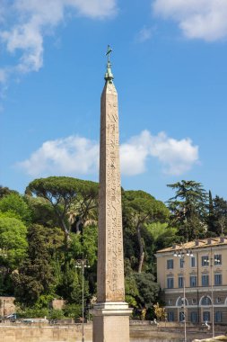Piazza del Popolo, Roma, İtalya, Mısır Dikilitaş.