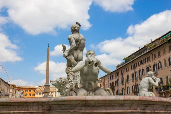 Fuente Plaza Navona Roma Italia — Foto de Stock