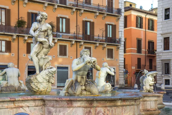 Brunnen Auf Dem Navona Platz Rom Italien — Stockfoto