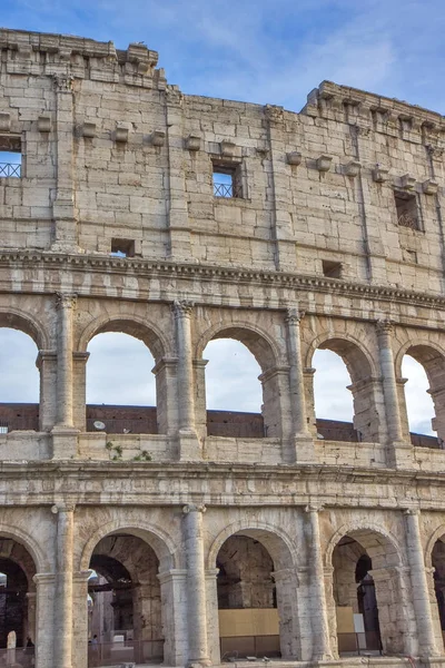 Parte Dell Anfiteatro Del Colosseo Romano Roma — Foto Stock