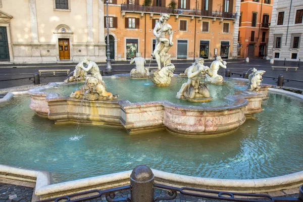 Фонтан Площади Навона Рим Италия — стоковое фото