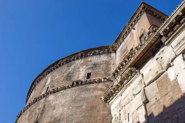 Oude Roman Pantheon Tempel Detail Rome Italië — Stockfoto