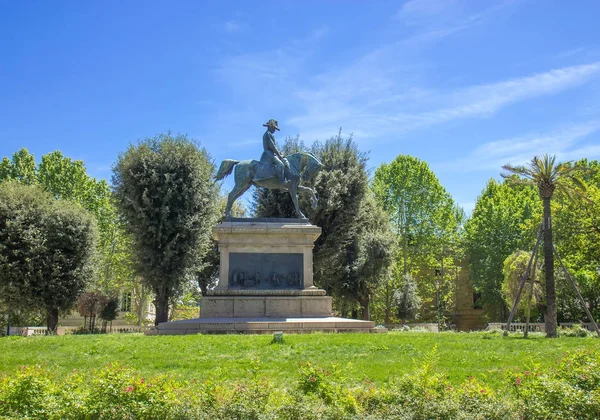 Конная Статуя Карлоса Альберто Квиринальных Садах Риме Италия — стоковое фото