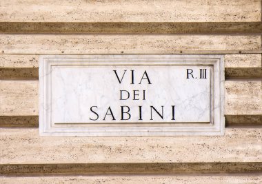 Roma, İtalya 'da sokak tabelası