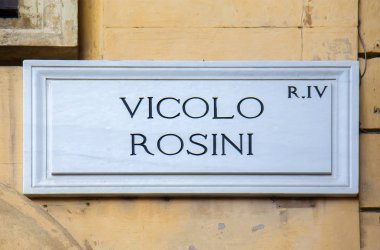 Roma, İtalya 'da sokak tabelası