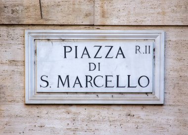 Roma, İtalya 'da sokak tabelası