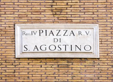 Roma, İtalya 'da sokak tabelası