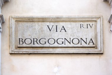 Roma, İtalya 'da sokak tabelası