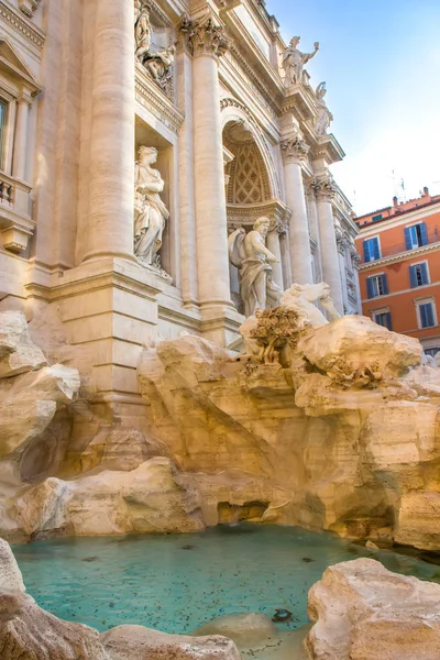 Trevi fontein in Rome, Italië — Stockfoto