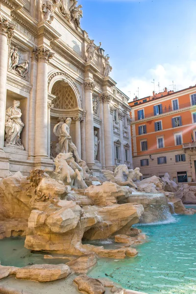 Trevi fontein in Rome, Italië — Stockfoto